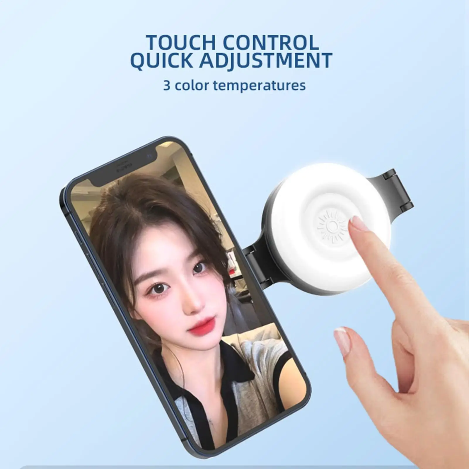 ضوء ملء مغناطيسي ناعم قابل للتعديل مع مرآة ضوء سيلفي للتجميل المغناطيسي للهواتف لمكياج التصوير الفوتوغرافي للعمل #3