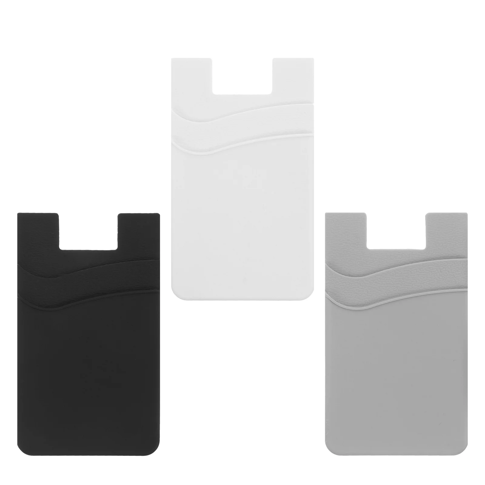 

3 Pcs Mobile Phone Card Sticker Sticky Sleeve Holder Credit for Wallet Adhesive Cellphone