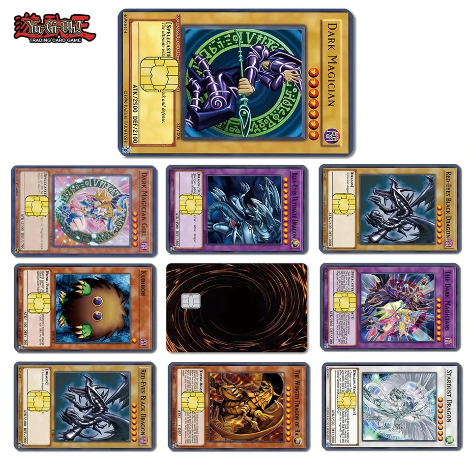 Yugioh Anime Bank Credit Cards Pass Stickers Yu Gi Oh Decoration Waterproof  Scratch Resistant Stickers Gifts - AliExpress 26