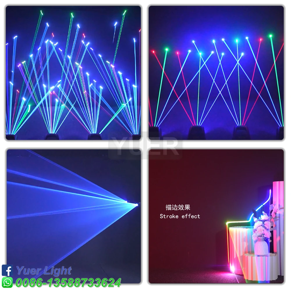APP Control Handheld 2W RGB Laser Light Beam Pattern Scanner Projector Remote DMX512  For Bar DJ Club Show Stage Effect Lamp