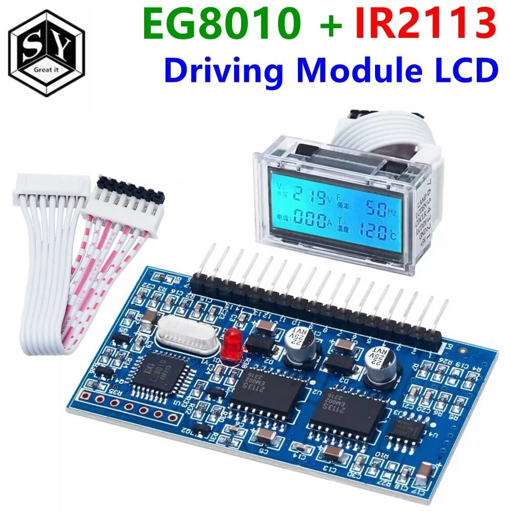 5V DC-AC Pure Sine Wave Inverter SPWM Driver Board EGS002 12Mhz Crystal Oscillator EG8010 + IR2113 Driving Module LCD