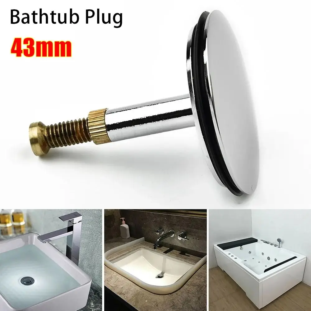 

1 шт. новая всплывающая пробка для отходов, пробка для ванны, латунная регулируемая пробка для ванны, только плоское уплотнение, 43 мм, сливной фильтр для ванны в ванной комнате