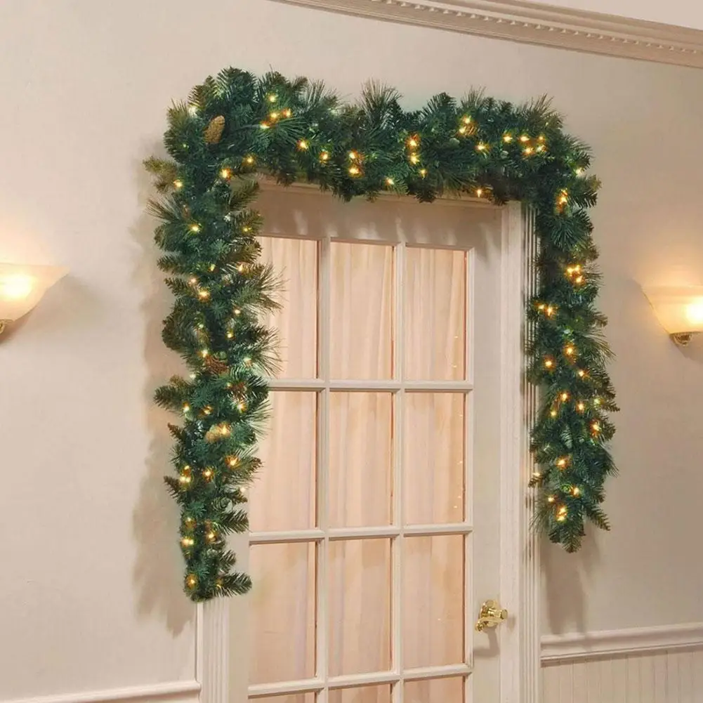 2.7M Christmas Garlands Artificial Green Garland Wreath For Home Xmas Tree Stairs Door New Year Decoration