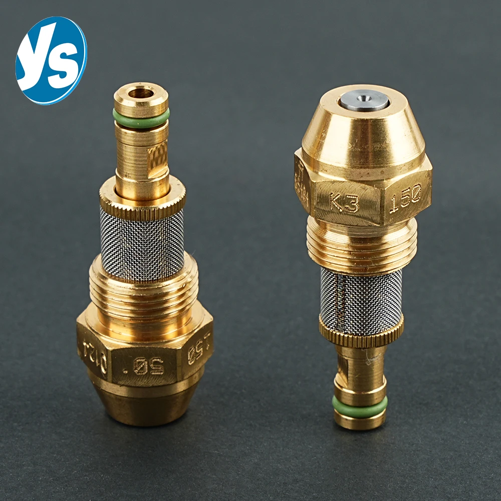 Brass Fuel Oil Burner Nozzle with Filter Screen and Seal High Efficiency Atomizing Nozzle  F1 Imported K3 Series