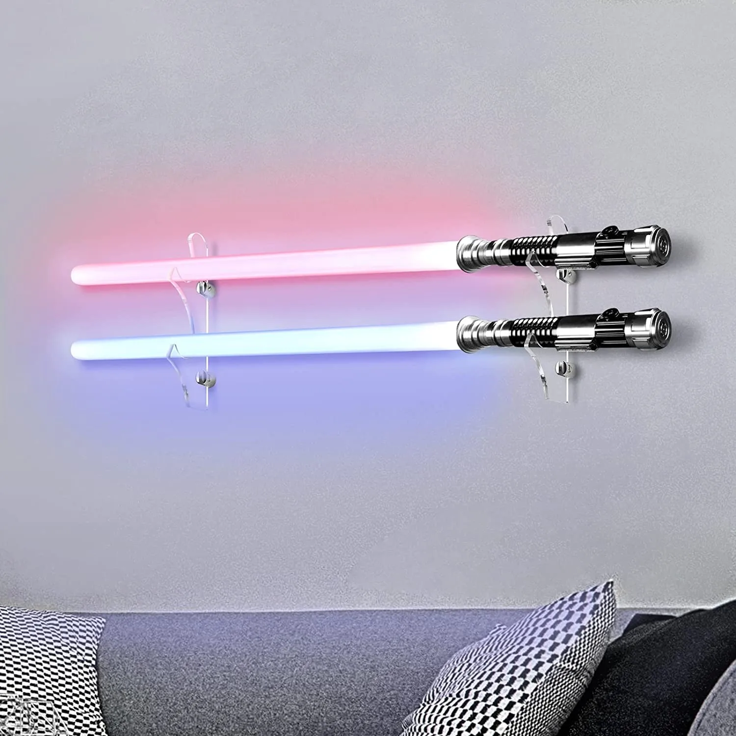 2PCS Acrylic Light Saber Wall Display Rack Suitable for Swords,Light Saber;Wall Mount Topnew Lightsaber Holder Lightsaber Stand