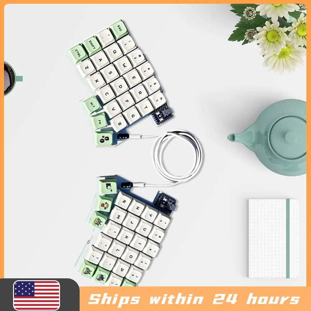 

Проводная клавиатура с 54 раздельными клавишами, поддержка горячей замены, QMK/VIAL, однорежимное подключение, настраиваемая клавиатура, управление платой RP2040 Zero