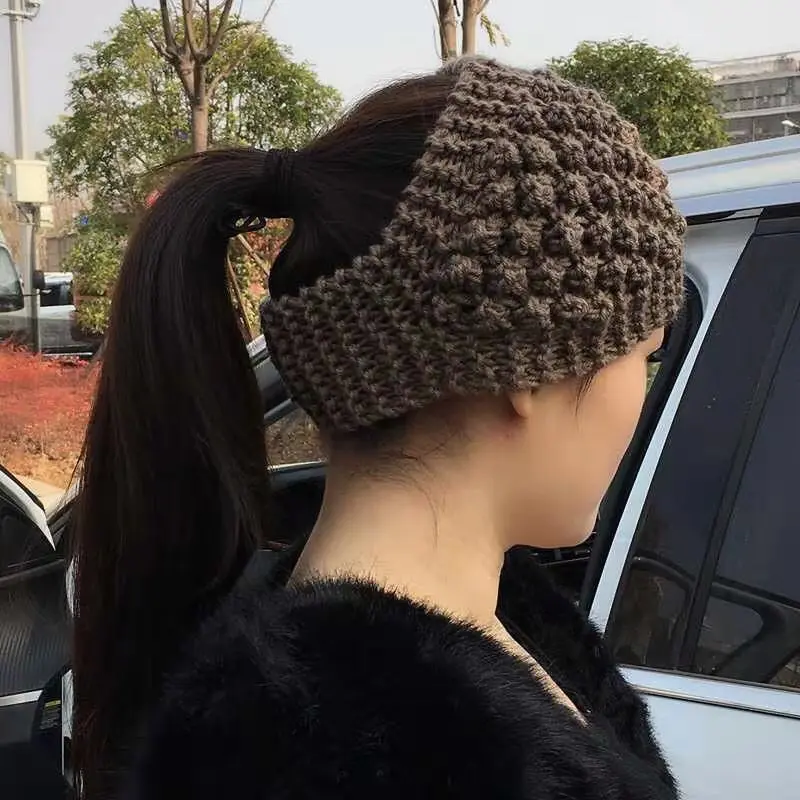 Diadema de punto suave para mujer, turbante cálido de invierno, diademas elásticas de diseño, accesorios para el cabello para mujer