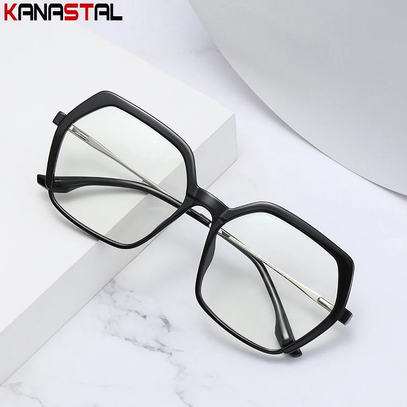 Women Reading Glasses Prescription CR39 Optic Lenses Myopia Eyewear Men Blue Light Blocking Computer TR90 Metal Eyeglasses Frame