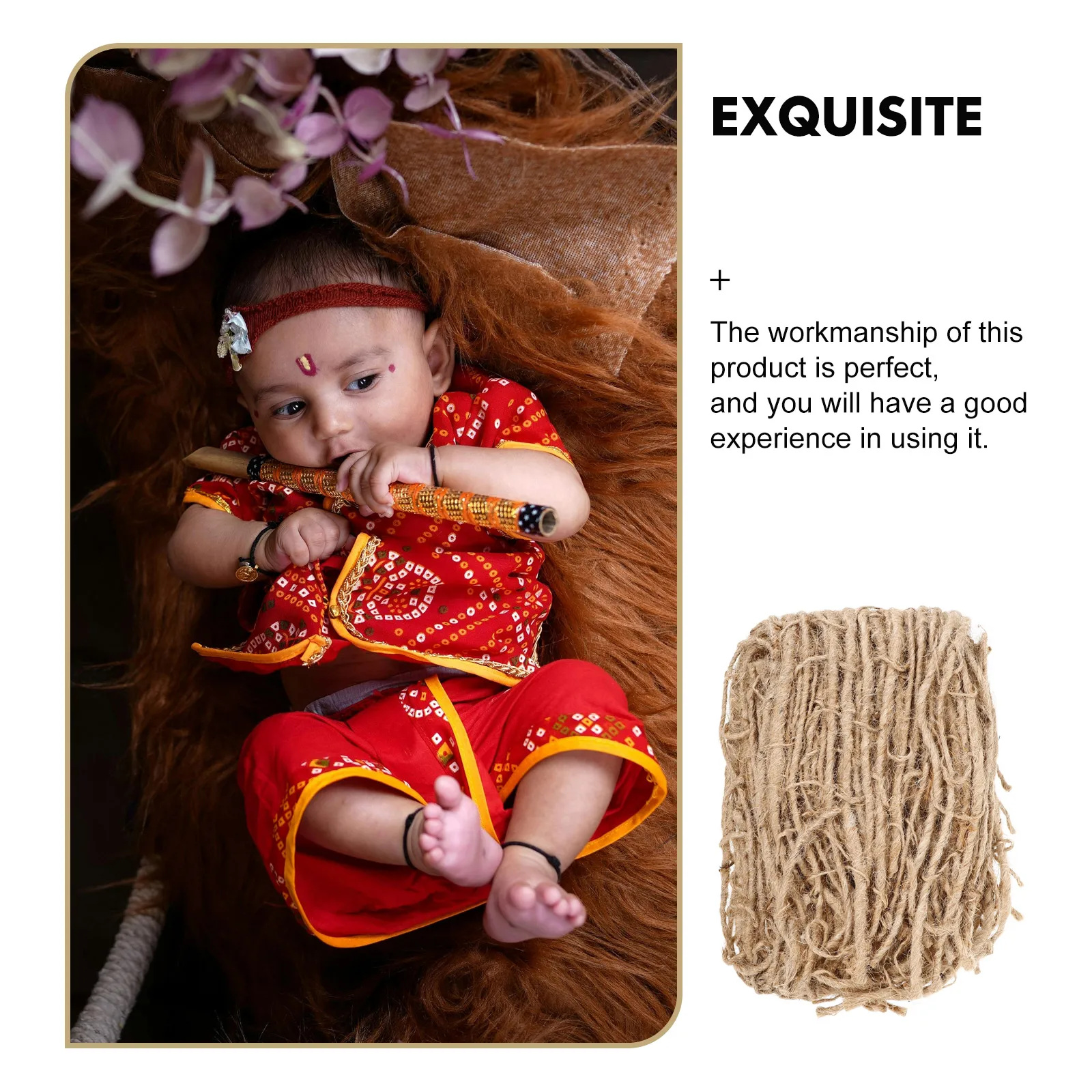 

Breathable Blanket Delicate Woven Photography Prop Vintage Linen Multi Functional Photo Shoot Photography Prop