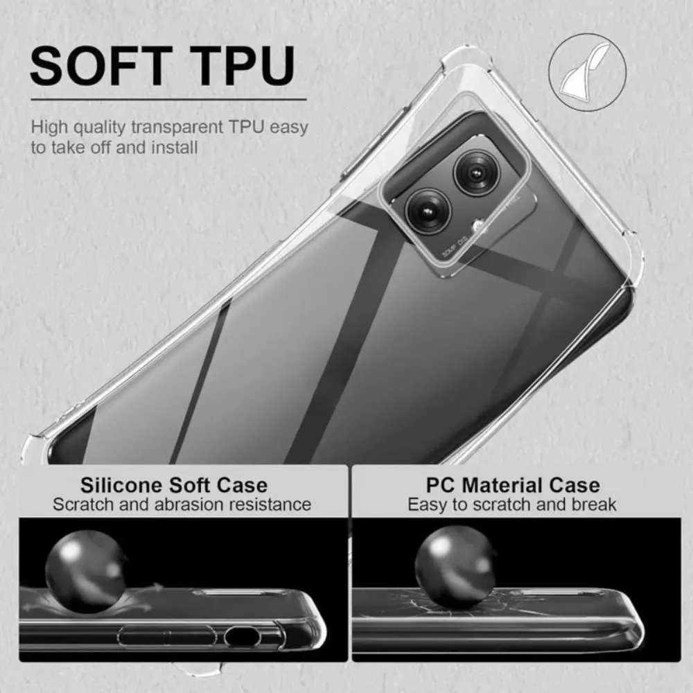 Clear Shockproof Phone Case For Motorola Moto Edge 30 Fusion 20 lite 40 Neo 50 Pro G8 G9 Plus Play Power Silicone Cover TPU Capa