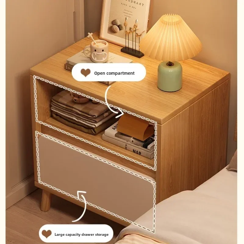 Bedside Table Simple Drawer Storage Rack Nordic Style Side Cabinet