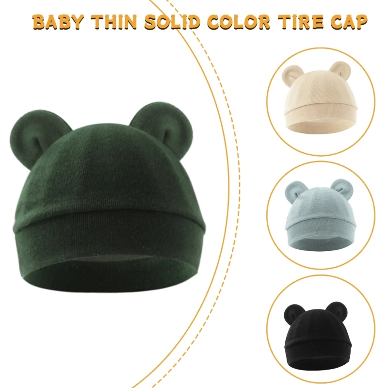 Soft & Breathable Newborns Baby Hat Cotton Fetal Caps for 0 to 3 Months Comfortable Infants Bonnet Fashionable New Dropship