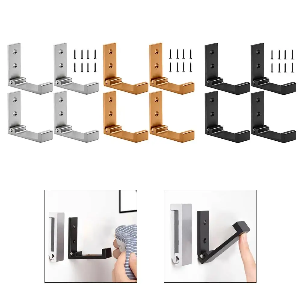 For Home Organization Invisible Hook Foldable Wall Hanger Home Decor Office Space 75*25*66.5mm High-Strength Aluminum