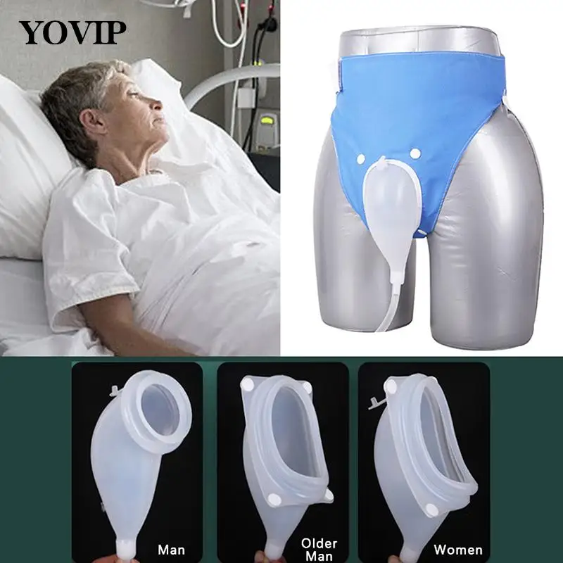 Adults Urinal With Urine Catheter Bags Male Female Toilet Reusable Hypo-allergenic Men Older Woman Silicone Urine Collector Bags