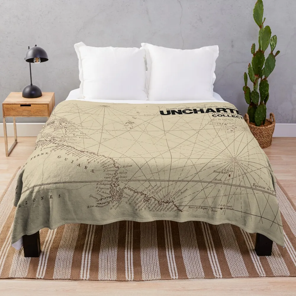 

Uncharted Map Design Throw Blanket Tourist Soft Beds For Sofa Thin heavy to sleep Bed linens Blankets