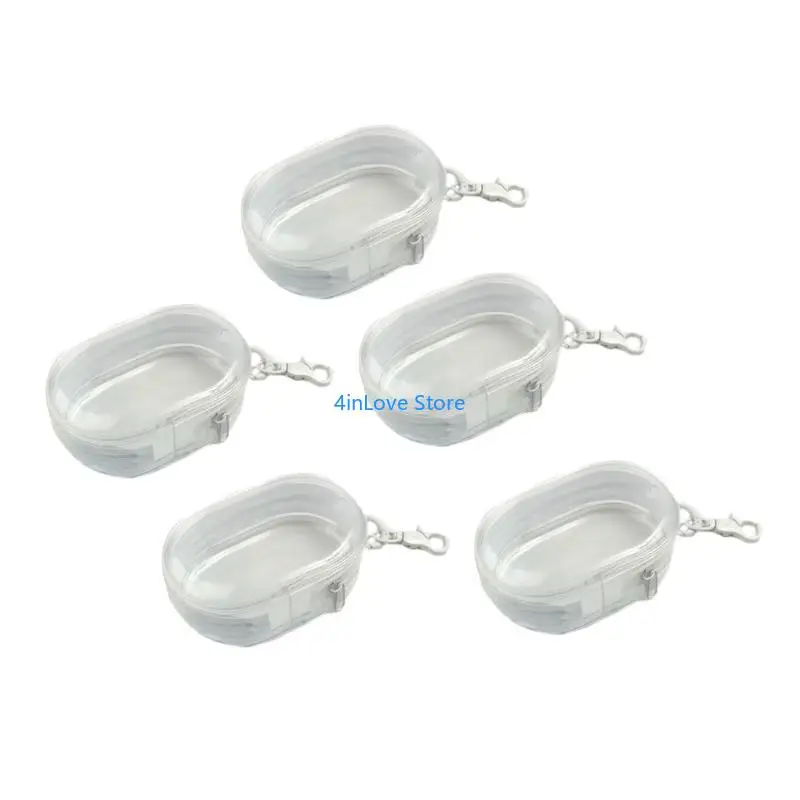 

T4MD 5 Pcs Headphone Storage Bag Small Stroller Bag Clear Storage Box Makeup Bag