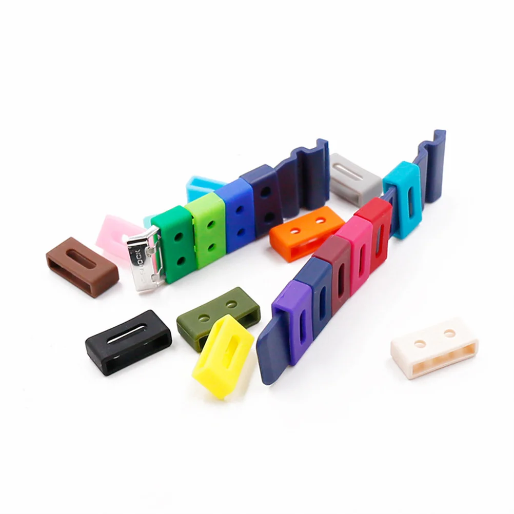 Loops para correa de reloj de silicona, anillos de repuesto duraderos compatibles con Ga110 Ba, color negro, 24mm, 3 uds.