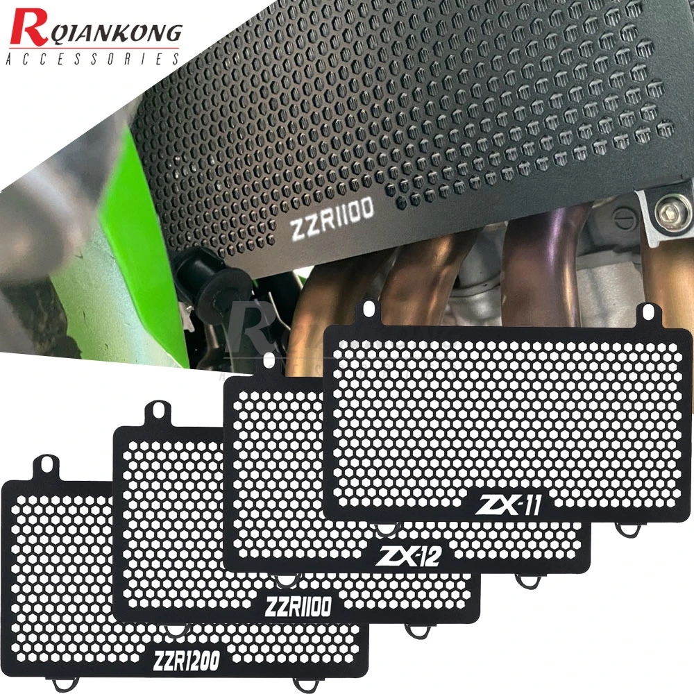 

For Kawasaki ZZR-1100 ZZR-1200 NINJA ZX11 Radiator Grille Oil Cooler Guard ZZR1200 ZX-12 2002-2006 ZZR1100 Ninja ZX-11 1989-2001
