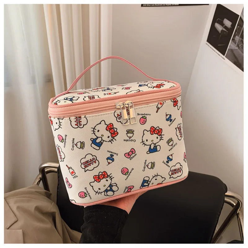

Sanrio hello kitty makeup cosmetic bag cute cartoon wash bag student travel storage bag handbag