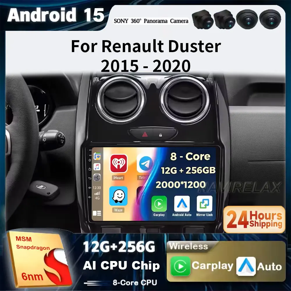 2k android 15 para renault duster 2015 - 2021 para lada largus 2021 rádio do carro reprodutor de vídeo multimídia navegação estéreo gps não 2di