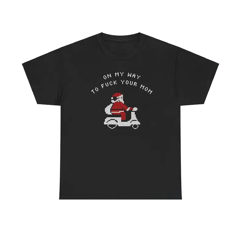 

Christmas Funny Xmas Holiday Tee Adult Humor T-Shirt Rude Festive Unisex Top Clothes Regular High Quality Cotton Short Sleeve