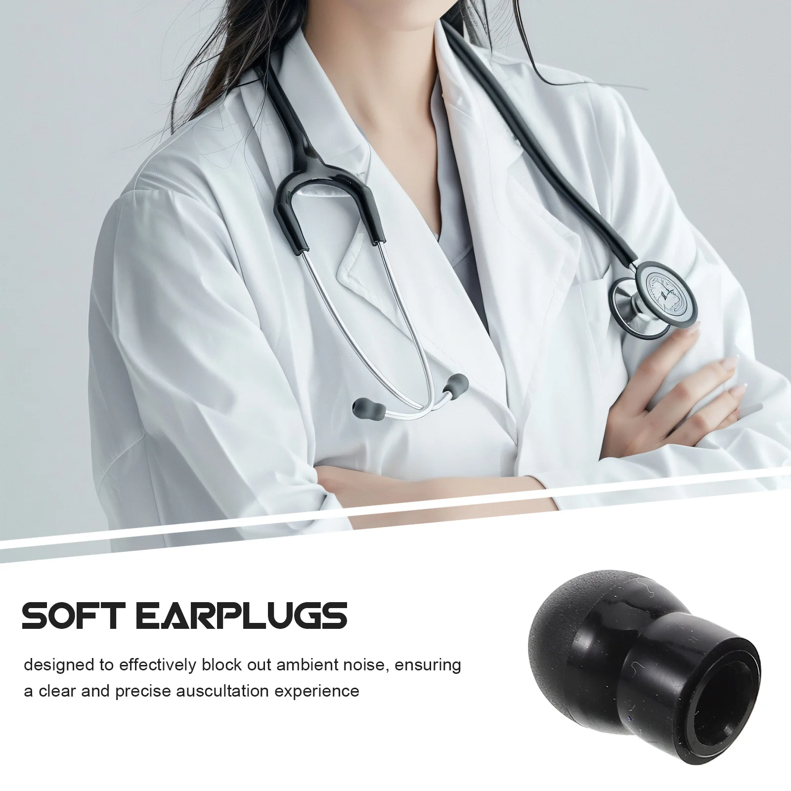 2 قطعة سدادات الأذن لينة سيليكون القرع الحد من الضوضاء الأذن نصائح استبدال مريحة تناسب الكذب وإصلاح سماعة الأذن