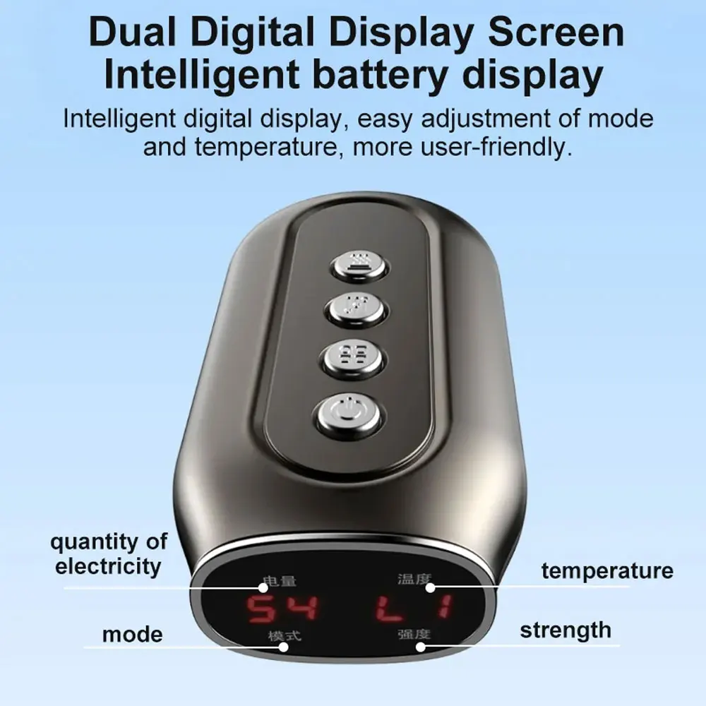 Electric Calf Massager Muscle Vibration Leg Air Compression Wireless Smart Foot Air Pressure Massage Hot Compress Pain Relief