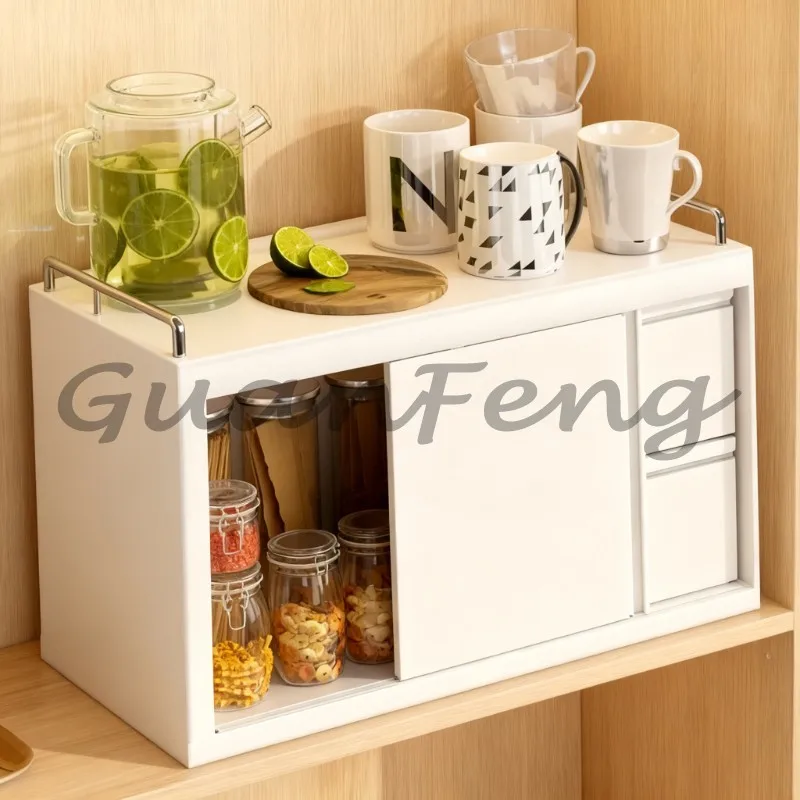 Dust-proof kitchen countertop storage device, condiment storage rack