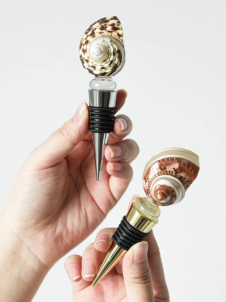 

French Natural Shell Small Ornaments, Champagne Red Wine Bottle Stopper, Creative Kitchen Drinking Accessories, Home Decoration