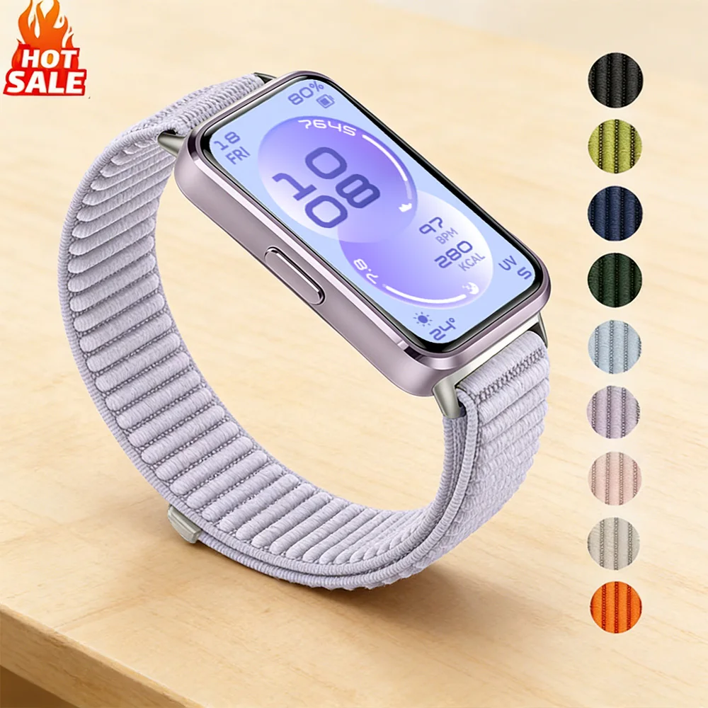 1-2 peças Pulseira Esportiva de Nylon para Huawei Band 11/11 Pro, Bracelete para Huawei Band 10 9 8, Acessórios para Smartwatch