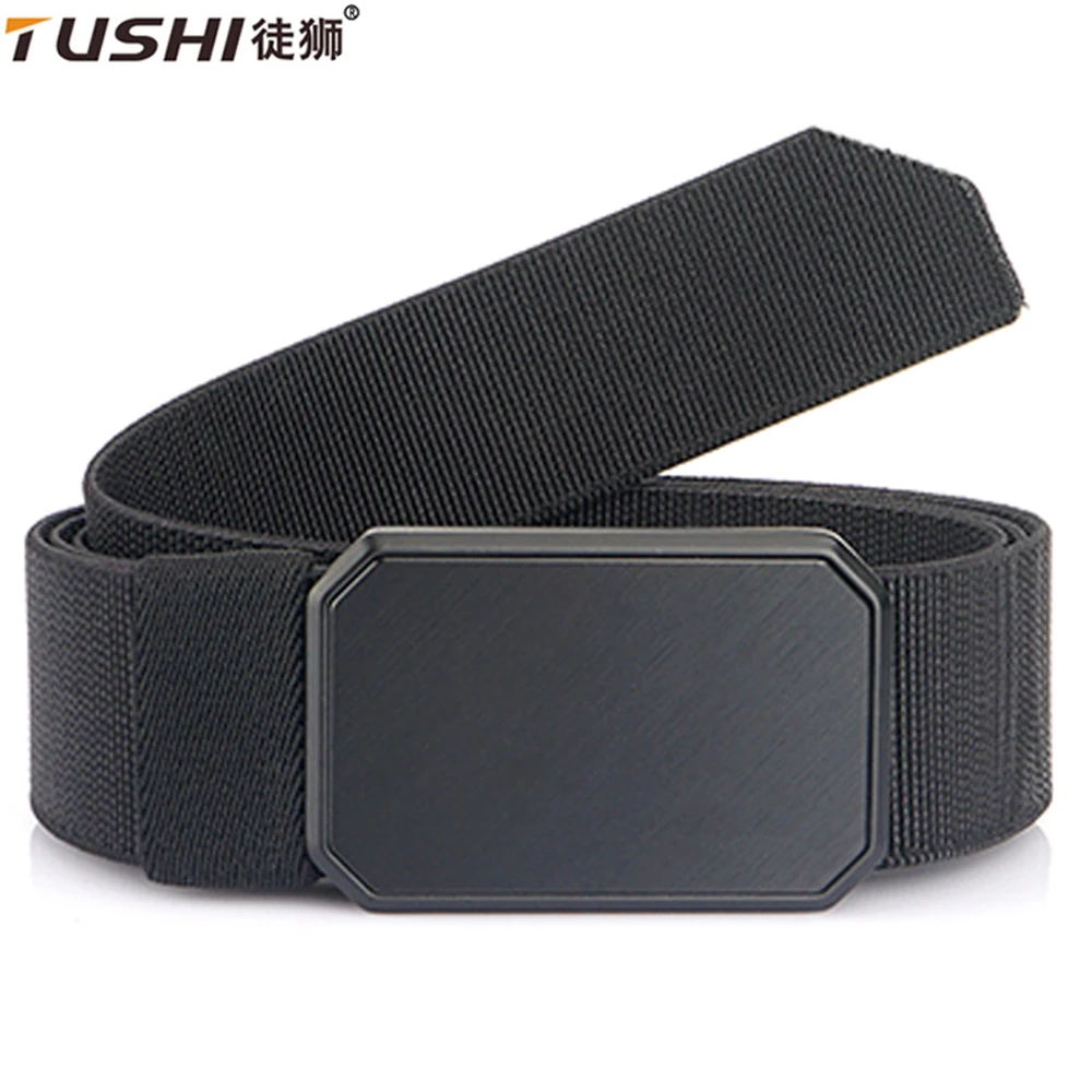 

TUSHI Men Aluminium Outdoor Hunting Magnetic Tactical Belt Multi Function Combat Survival Quality Marine Corps Canvas Nylon Belt