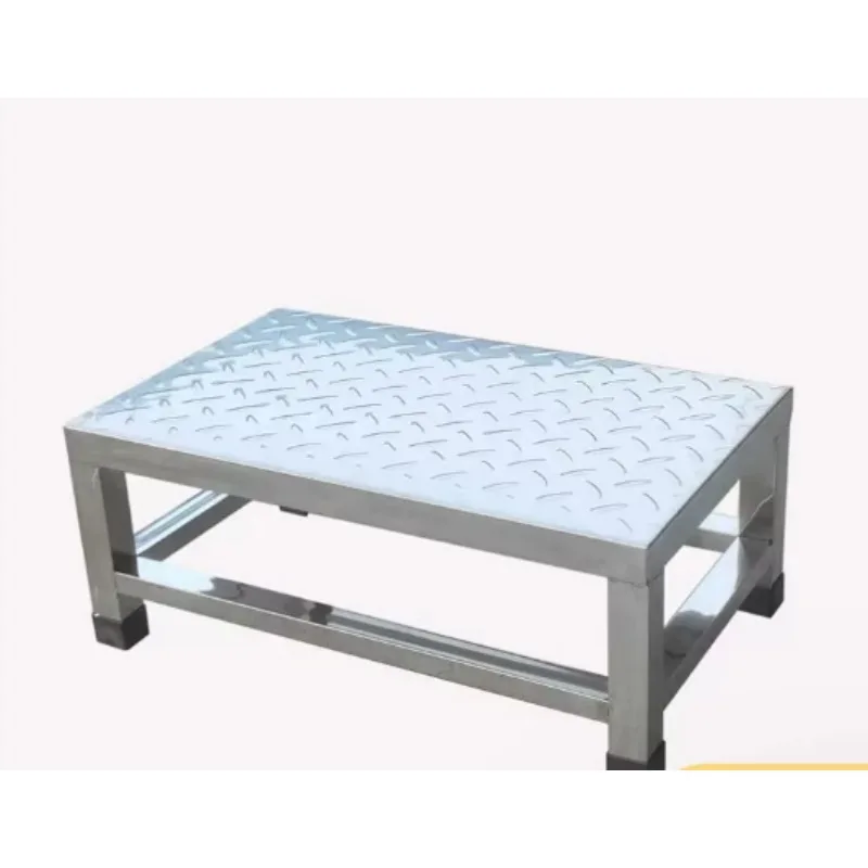 Wide Stainless Steel Anti Slip Step Stool 2 3 Step Indoor Outdoor Foot Bench