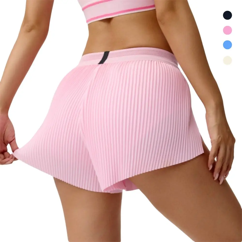 New Three-quarter Length Fitness Shorts Quick-drying Cooling Tennis Yoga Pants Hidden Pocket Breathable Sports Shorts For Women