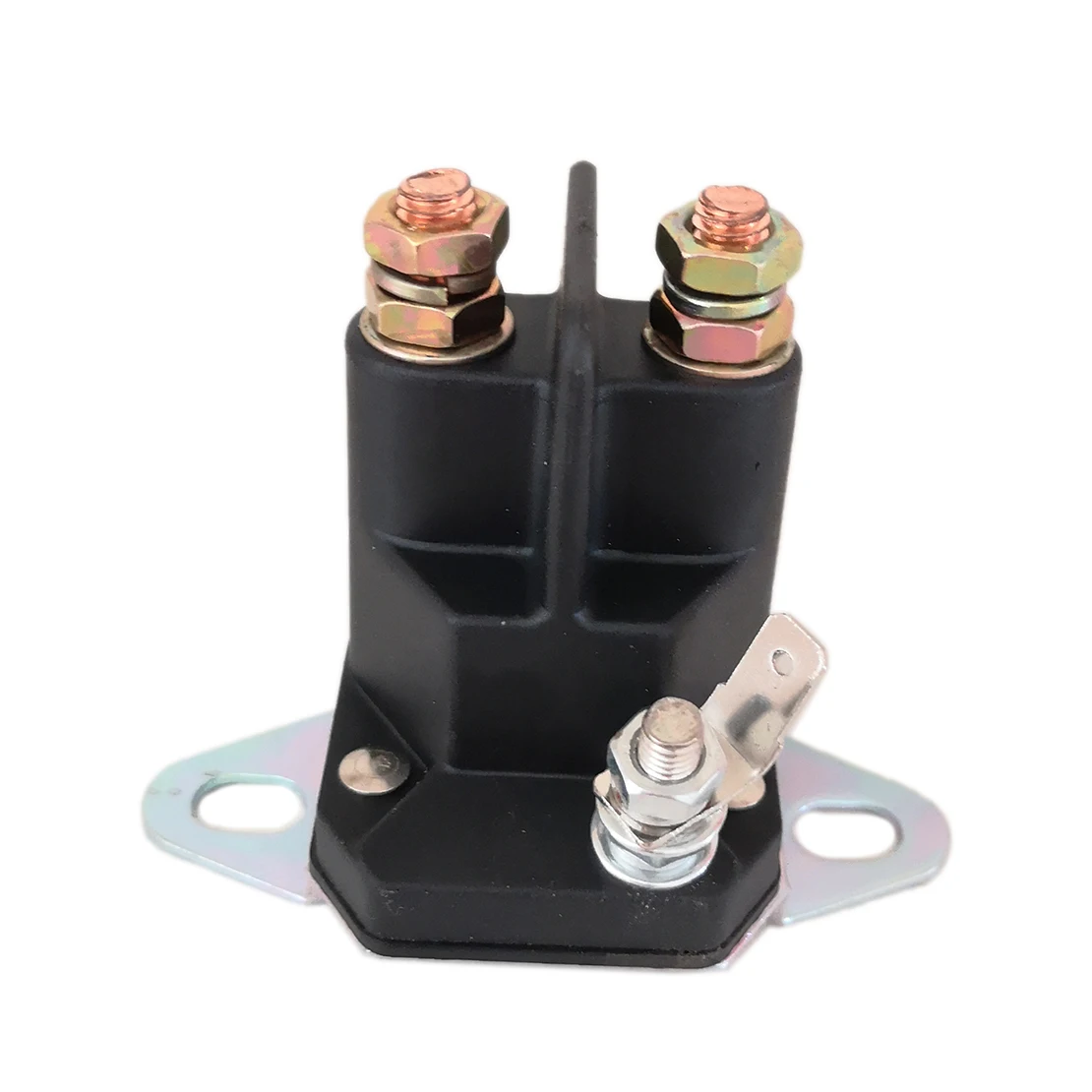 A07107 9924285 24285 424285 3057700 1751569 Universal Replace Ride On Mower Starter Solenoid 3 Terminal Bottom Mount 12V Black