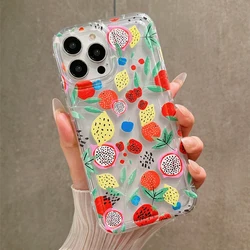 Summer Fruit Pattern Soft Phone Case For iPhone 11 12 13 14 15 16 Pro Max XR XS X 7 8 Plus SE2 Shockproof Silicone Clear Cover