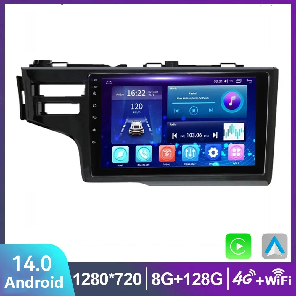 Android 14 Car Radio For Honda Jazz 3 2015 -2019 2020 Fit 3 2013-2019 2020 Multimedia Video Player Stereo GPS Carplay Autoradio