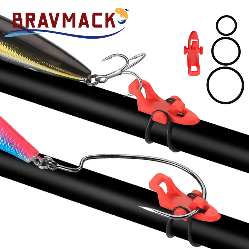 10 قطعة/الوحدة الصيد رود القطب هوك حارس-أمان حلقة سيليكون Iso عقد الطعم السحر والرقص لصيد الأسماك آمنة وسهلة #1