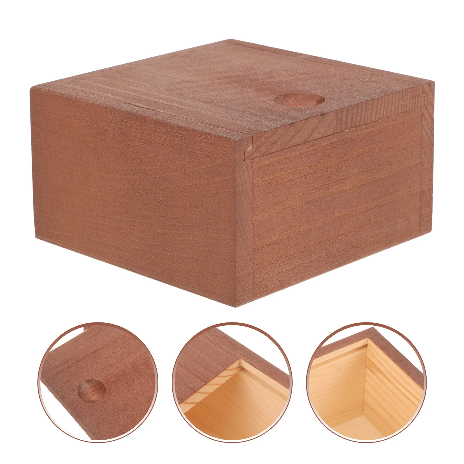 

Solid Wood Sliding Lid Box Small Jewelry Storage Organizer Trinket Container For Rings Bracelets Earrings Sundries Desktop
