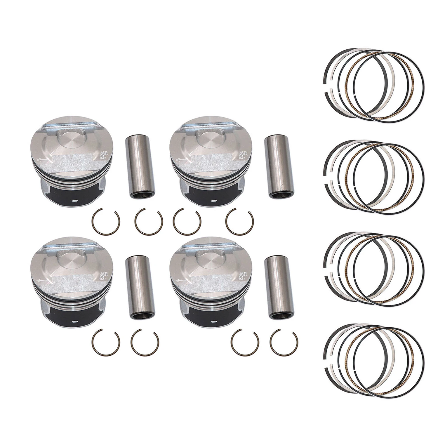 12652809 4pc New Pistons & Rings Kit Ø 86mm for Buick GL8 ES Cadillac ATS XT5 Chevrolet 89018107 12683808 19180831 12569638