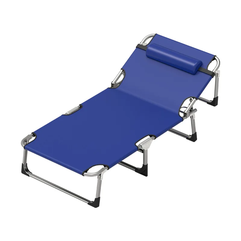 

Металлическая складная кровать-шезлонг с регулируемой высотой, легко переносимая, для дома, офиса, отдыха на природе и кемпинга