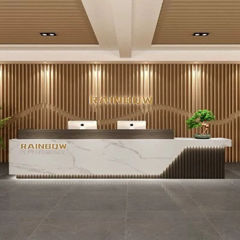 

Bar Counter Reception Desk Podium Office Beauty Modern Simple Gym Cashier Reception Desk Information Empfangstheke Furniture