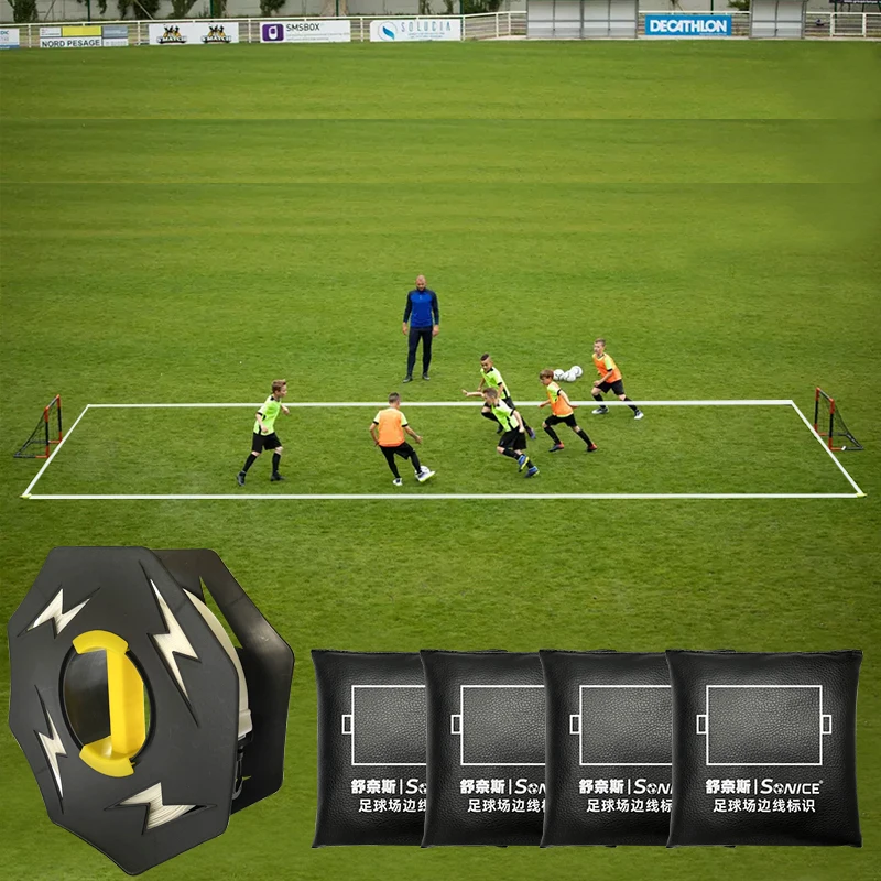 الإعداد السريع المدافع حارس المرمى معدات التدريب خط الملعب الحدود علامة خط الملعب نقطة علامة تدريب كرة القدم
