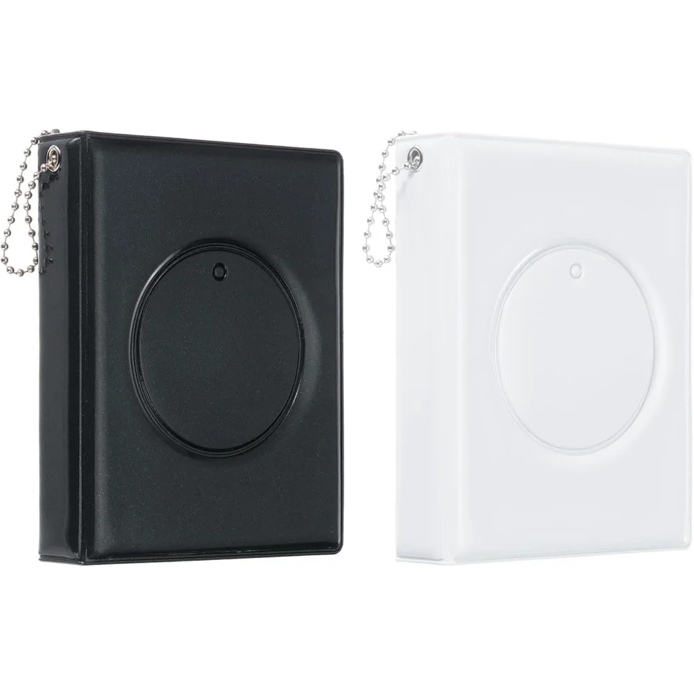 

3 Inch Mini Photocard Binder 2.5x3.5 Album with 32 Pockets Small Picture Holder Book for Collection 2 Pack, Black