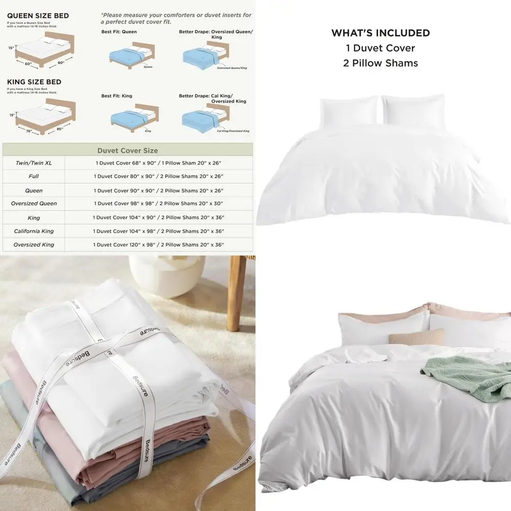 

Комплект пододеяльников King Size из эвкалипта и лиоцелла из хлопка — влагоотводящее, шелковистое, мягкое, дышащее охлаждающее постельное белье для горячих сна