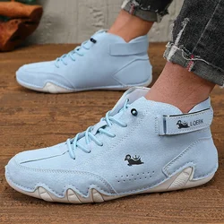 Men's Fashionable Casual Daily Low Top Shoes Breathable Comfortable Lace Up Trendy Lightweight Flat Shoes for Cycling Hiking