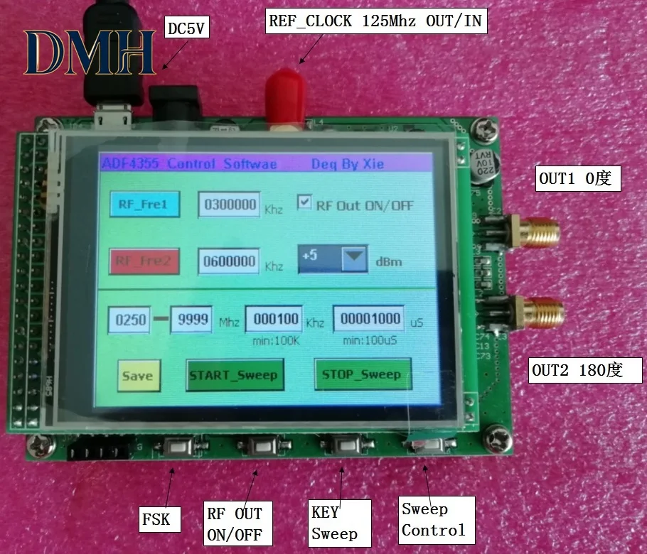 Sweep RF Signal Generator VCO Microwave Frequency 1pcs For ADF4355 250Mhz-6.8G