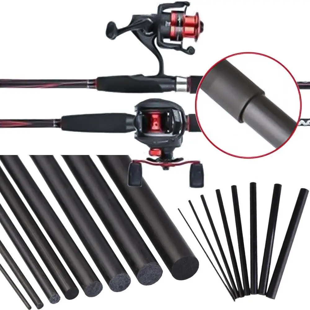 High Strength Carbon Fiber Sticks Light Weight Reinforcement Rod Fishing Rod Repair Kit Wrapping Thread Solid