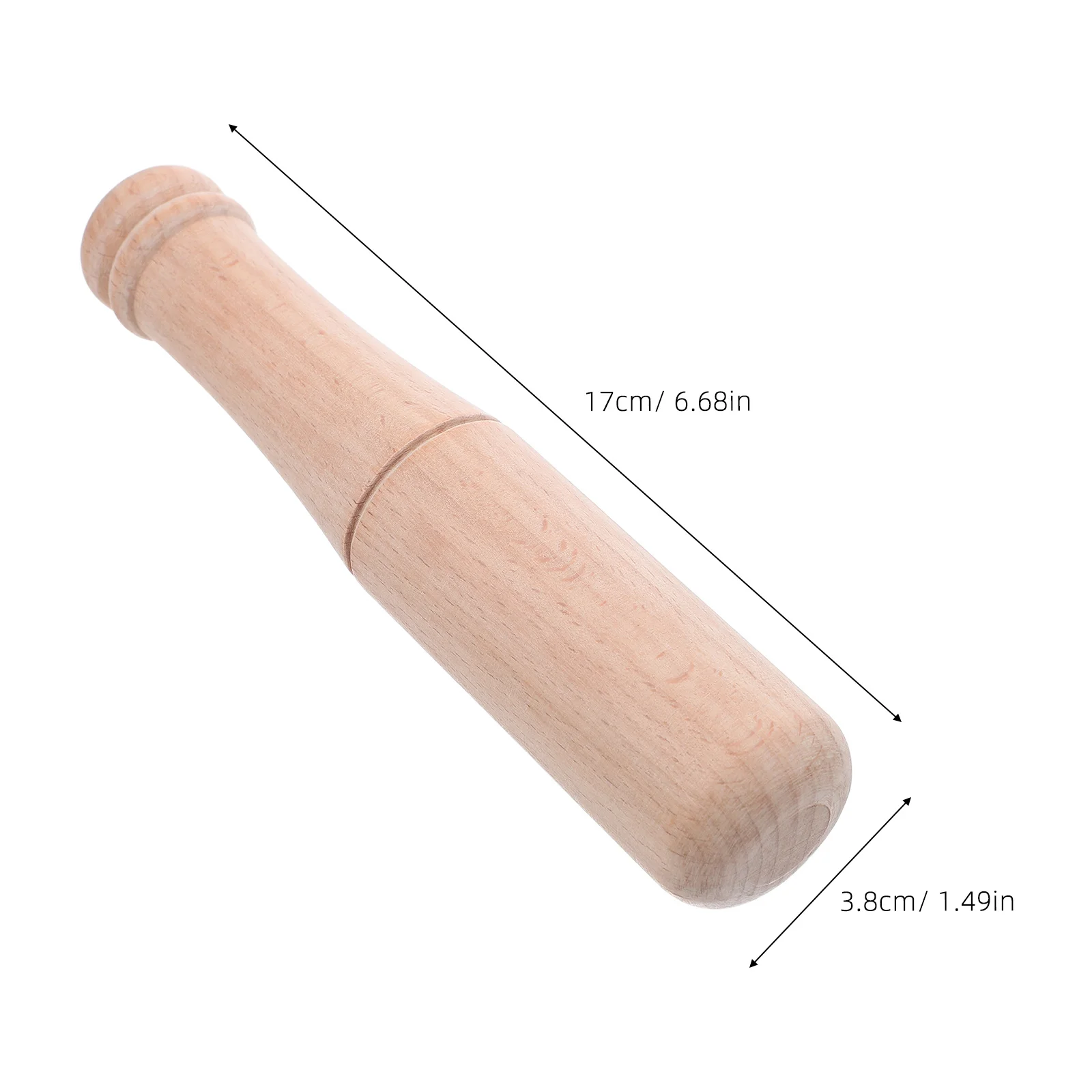 أداة هرس الثوم للمطبخ، عصا طحن يدوية من الخشب الصلب، هراسة يدوية لطحن الطعام، عصا مطبخ للثوم والتوابل بطول 17 سم