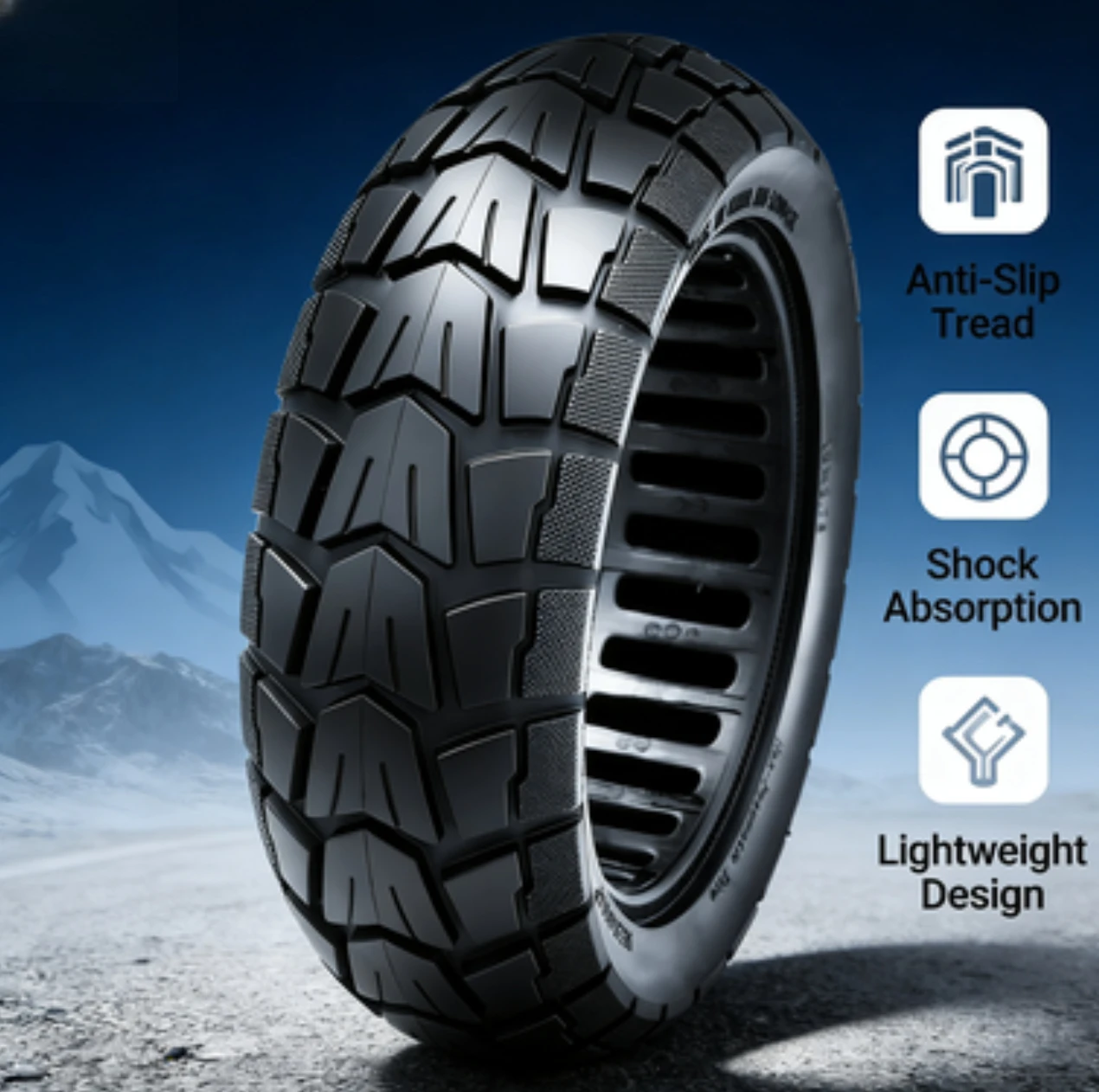 

10-дюймовая взрывозащищенная сотовая твердая шина 10*2,75 для электрического скутера KUGOO, безвоздушный легкий эластичный аксессуар