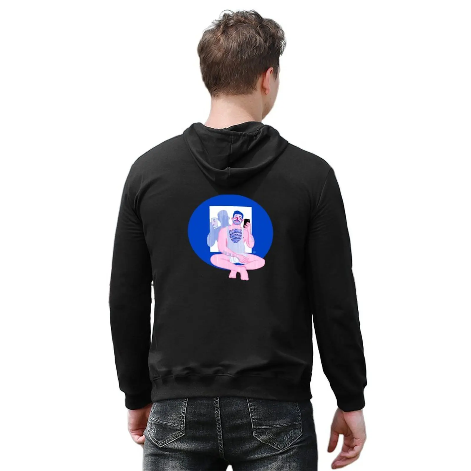 The Selfie Boy Hoodie mens clothes korean clothes men's sweat-shirt anime clothing hoodie for men